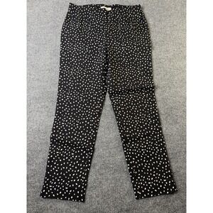 Talbots Women's Black White Abstract Print Straight Leg Pants‎ Size 4